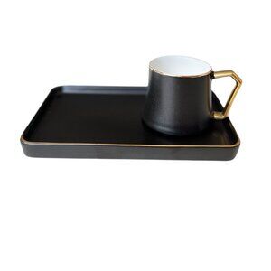 Shana's Collections Mega Germany Fine Porcelain 4 Cup And Saucer Coffee Set